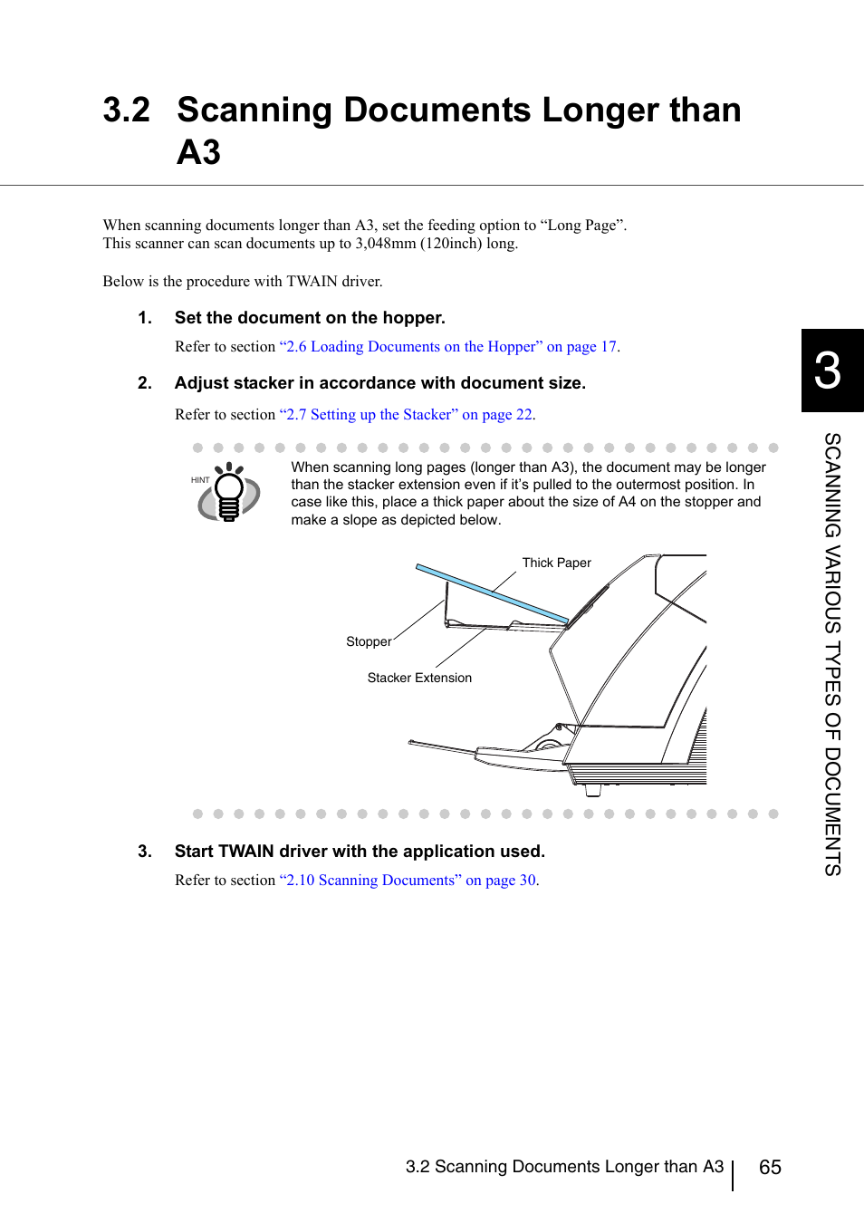 2 scanning documents longer than a3 | FUJITSU fi-5950 User Manual | Page 85 / 257