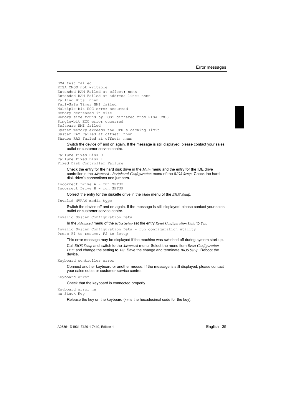 FUJITSU Mainboard D1931 User Manual | Page 45 / 49