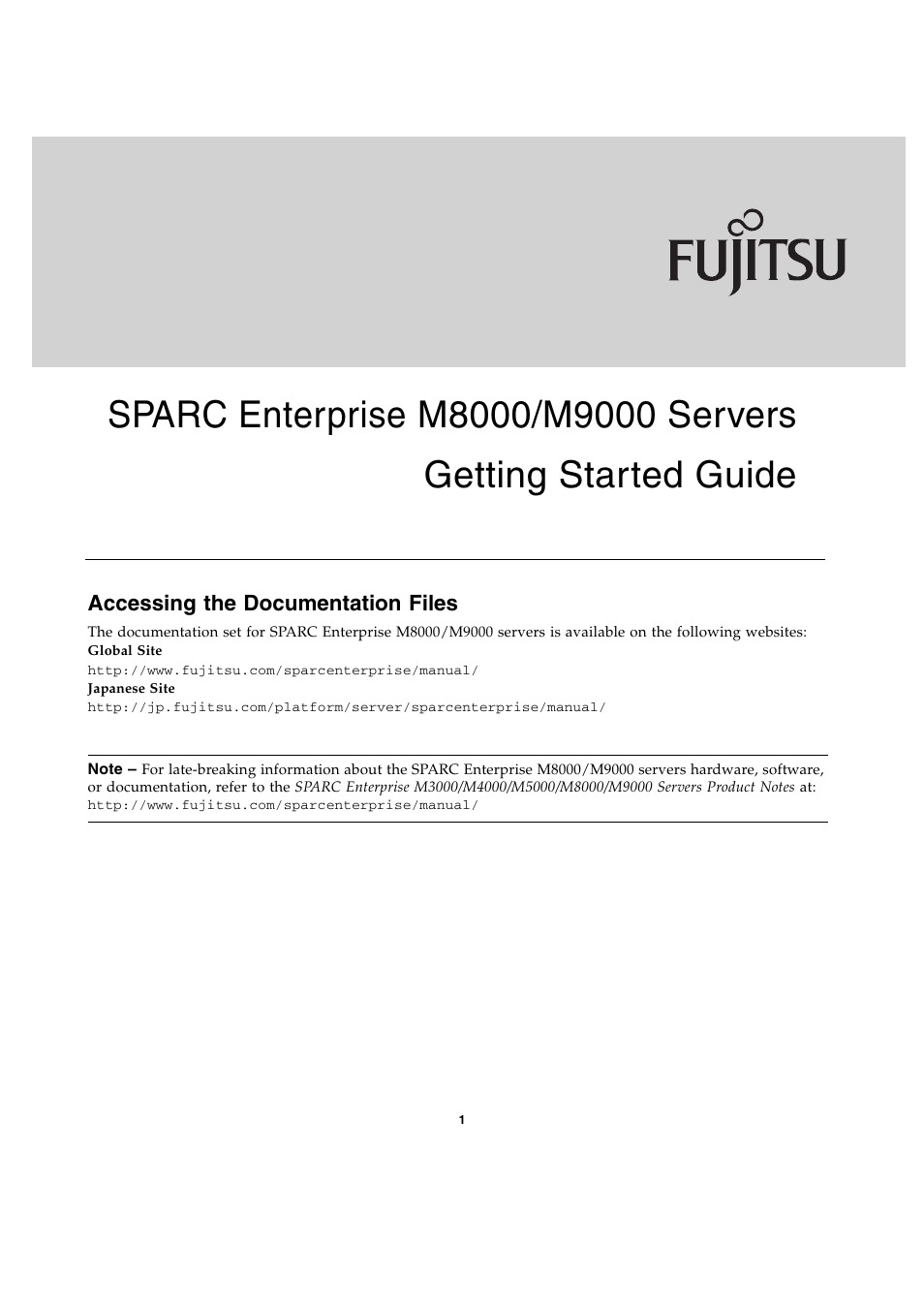 FUJITSU SPARC Enterprise M8000/M9000 User Manual | 4 pages