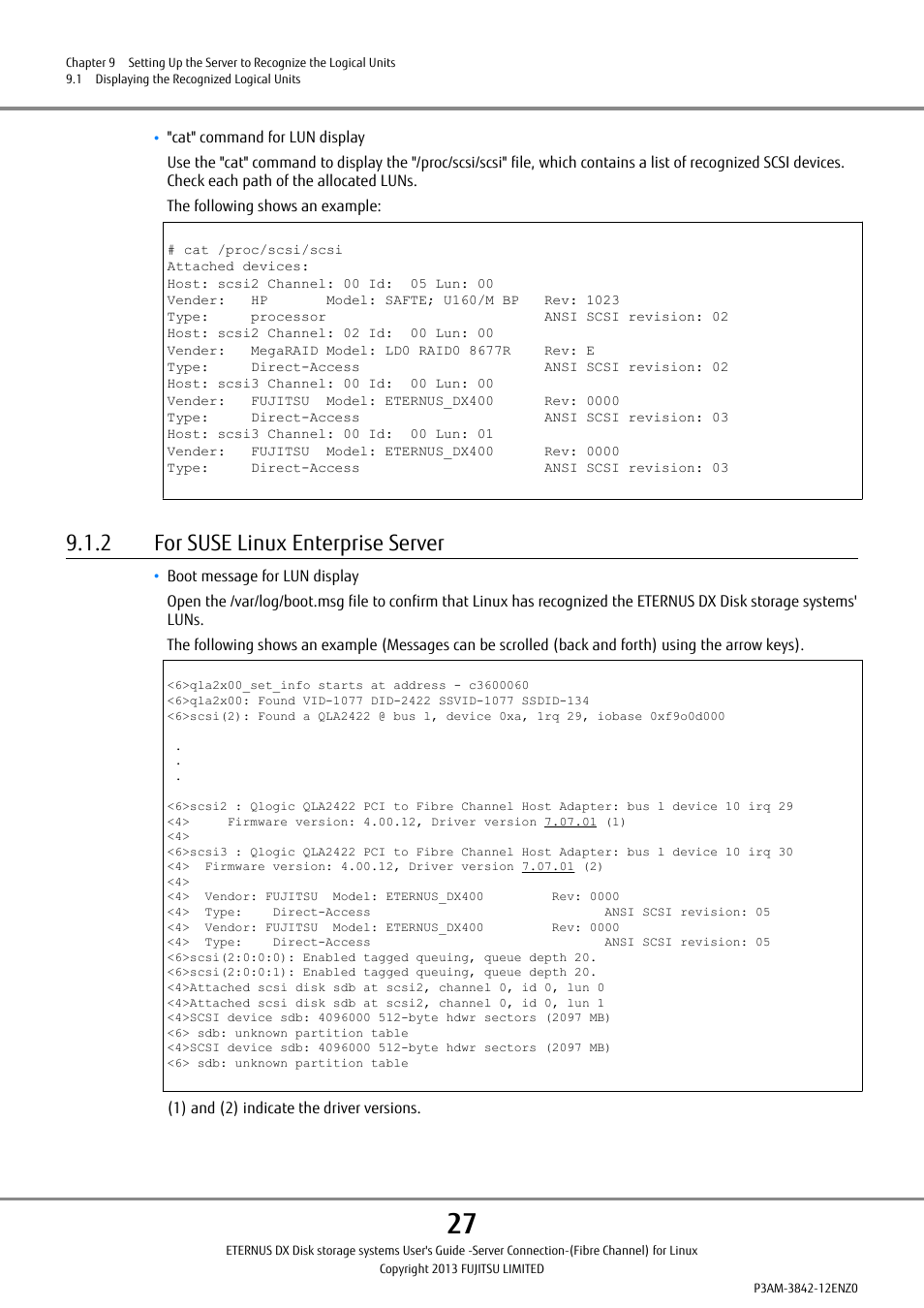 2 for suse linux enterprise server | FUJITSU ETERNUS DX P3AM-3842-05ENZ0 User Manual | Page 27 / 35