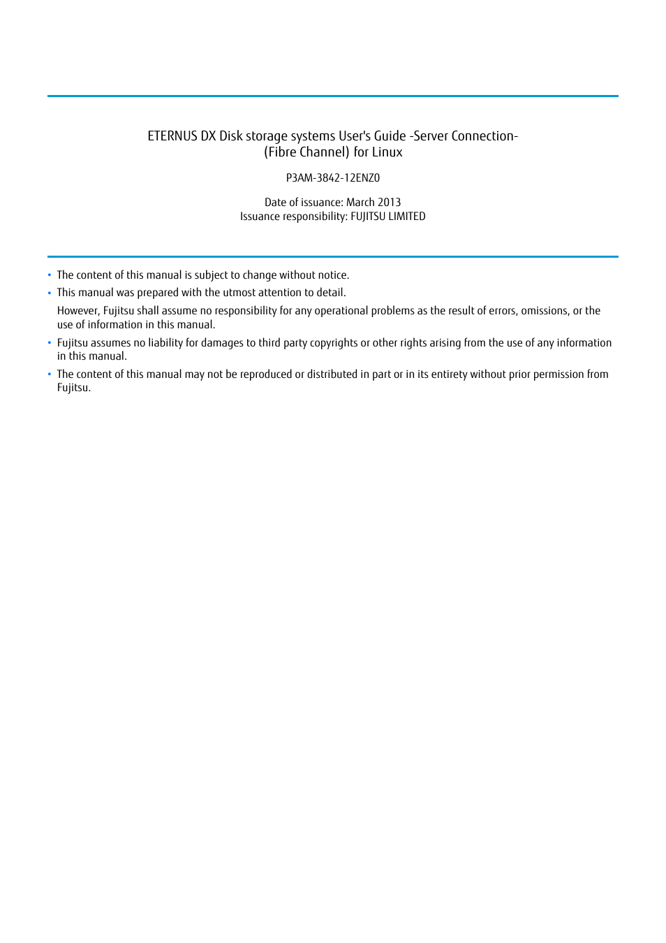 Colophon | FUJITSU ETERNUS DX P3AM-3842-05ENZ0 User Manual | Page 34 / 35