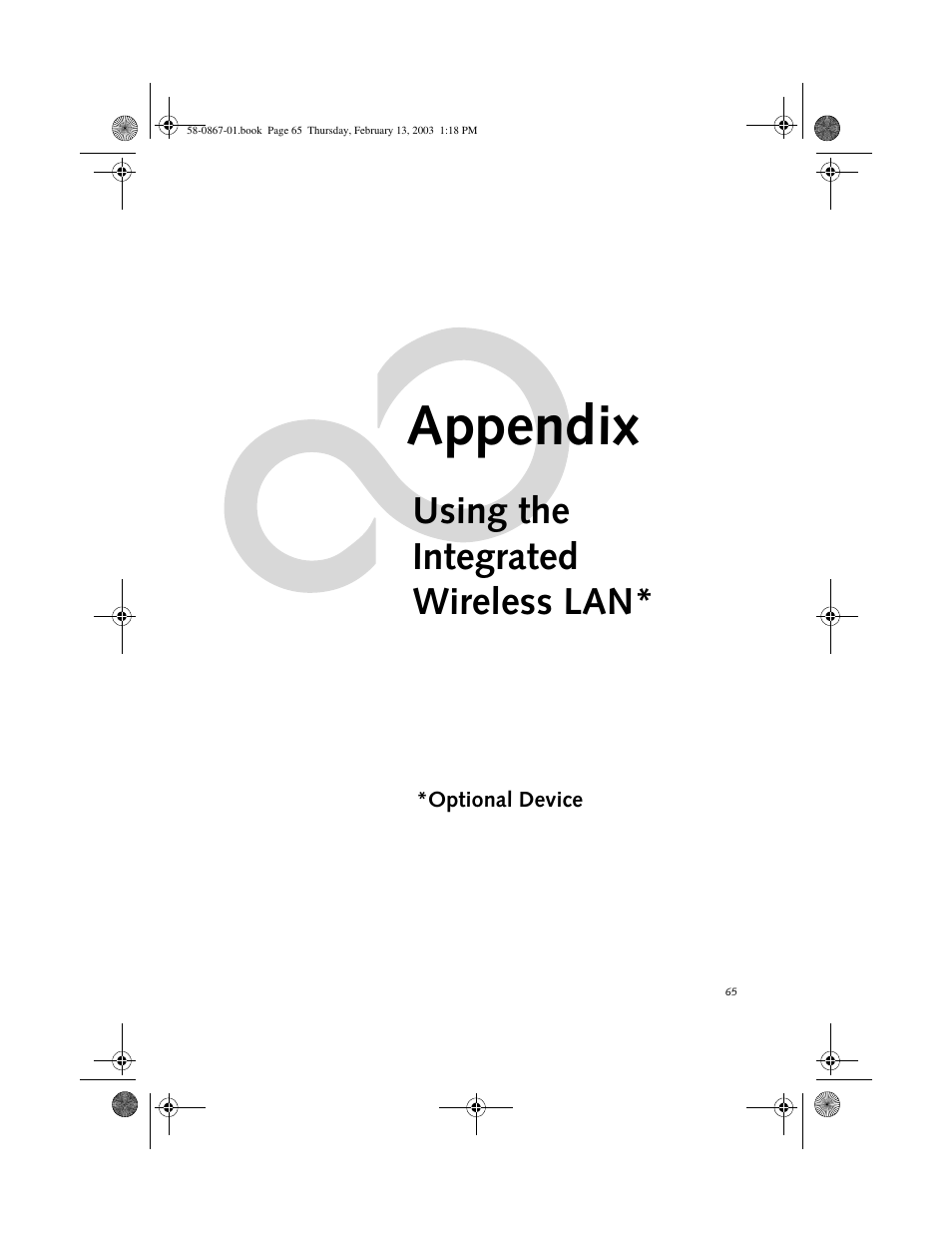 Using the integrated wireless lan, Appendix | FUJITSU LT800P User Manual | Page 67 / 102