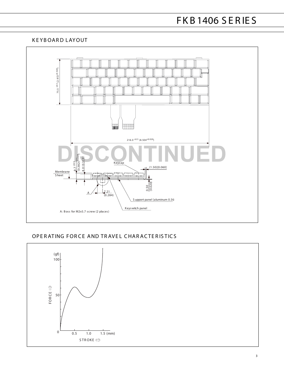 Discontinued, Fk b 1406 s e r ie s | FUJITSU FKB1406 Series User Manual | Page 3 / 4