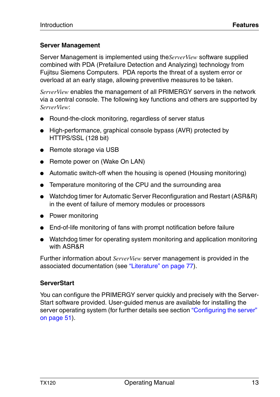 FUJITSU TX120 User Manual | Page 13 / 82