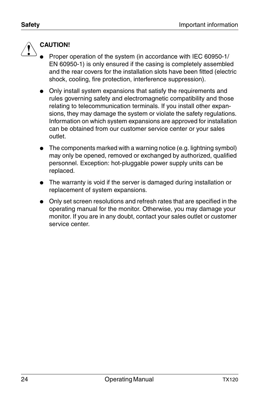 FUJITSU TX120 User Manual | Page 24 / 82