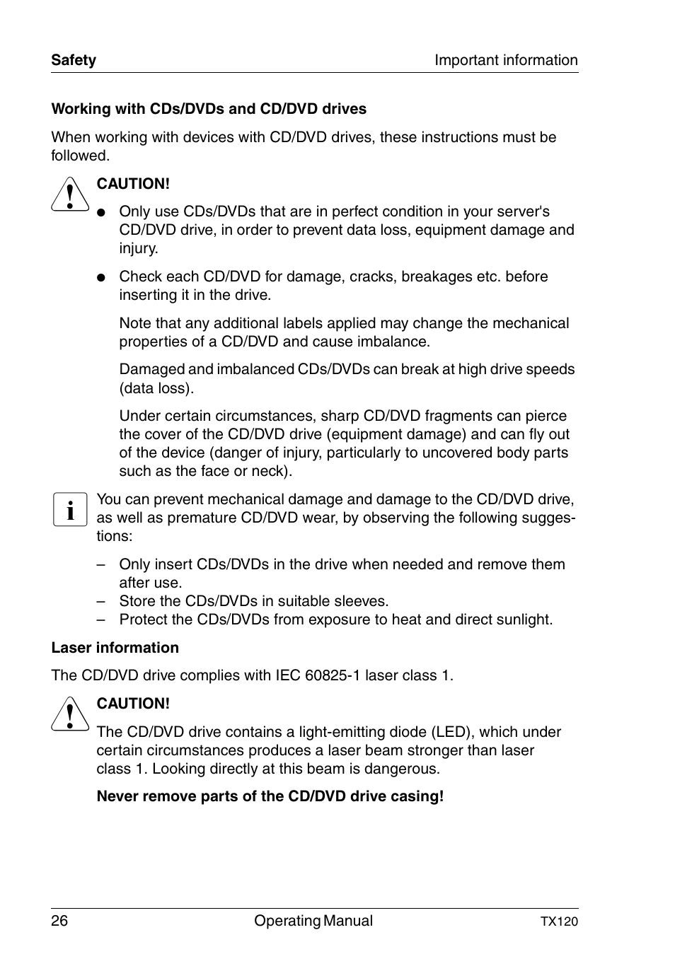 FUJITSU TX120 User Manual | Page 26 / 82