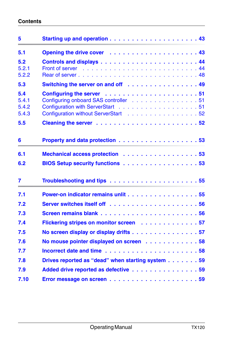 FUJITSU TX120 User Manual | Page 4 / 82