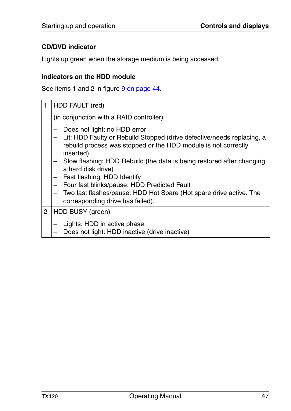 FUJITSU TX120 User Manual | Page 47 / 82