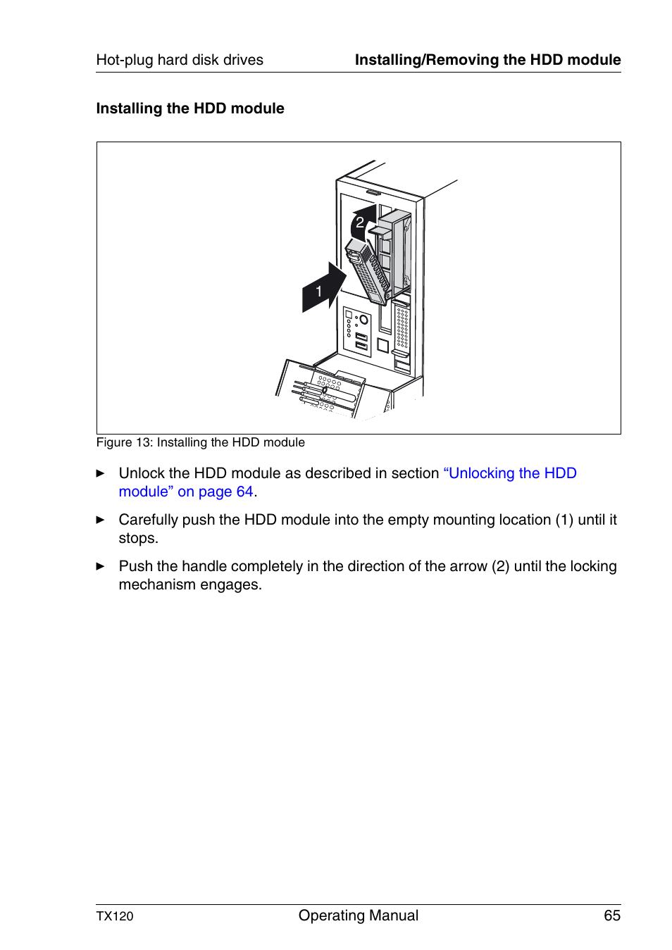 Installing | FUJITSU TX120 User Manual | Page 65 / 82