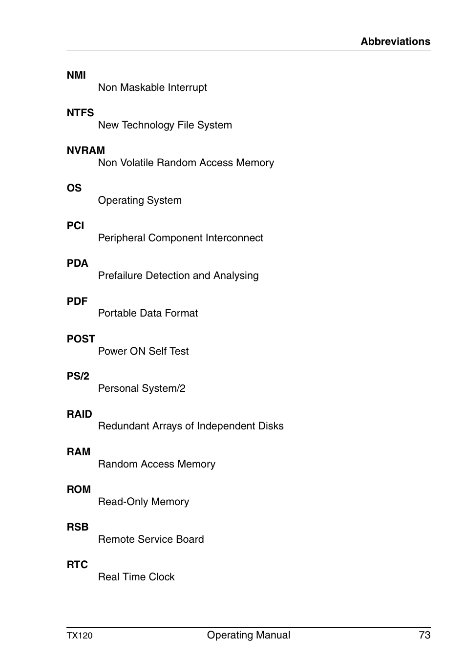 FUJITSU TX120 User Manual | Page 73 / 82