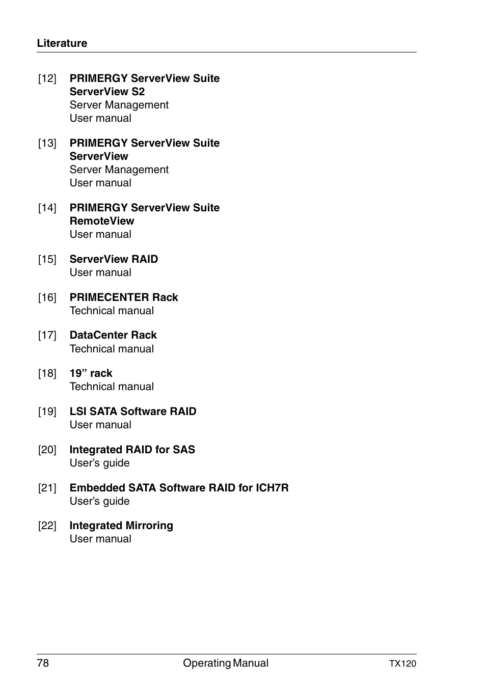 FUJITSU TX120 User Manual | Page 78 / 82