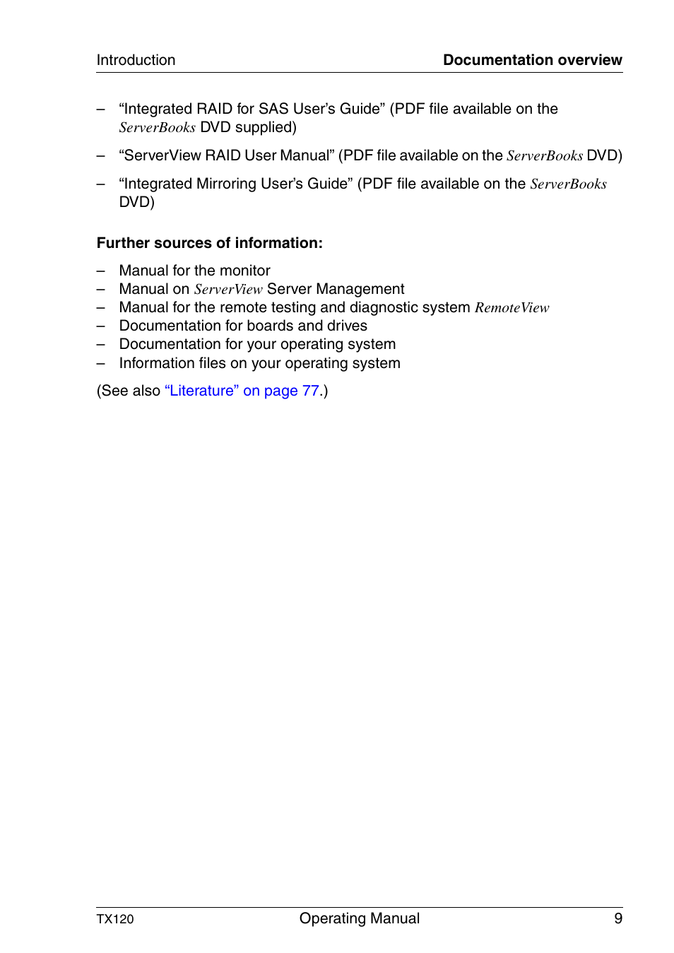 FUJITSU TX120 User Manual | Page 9 / 82