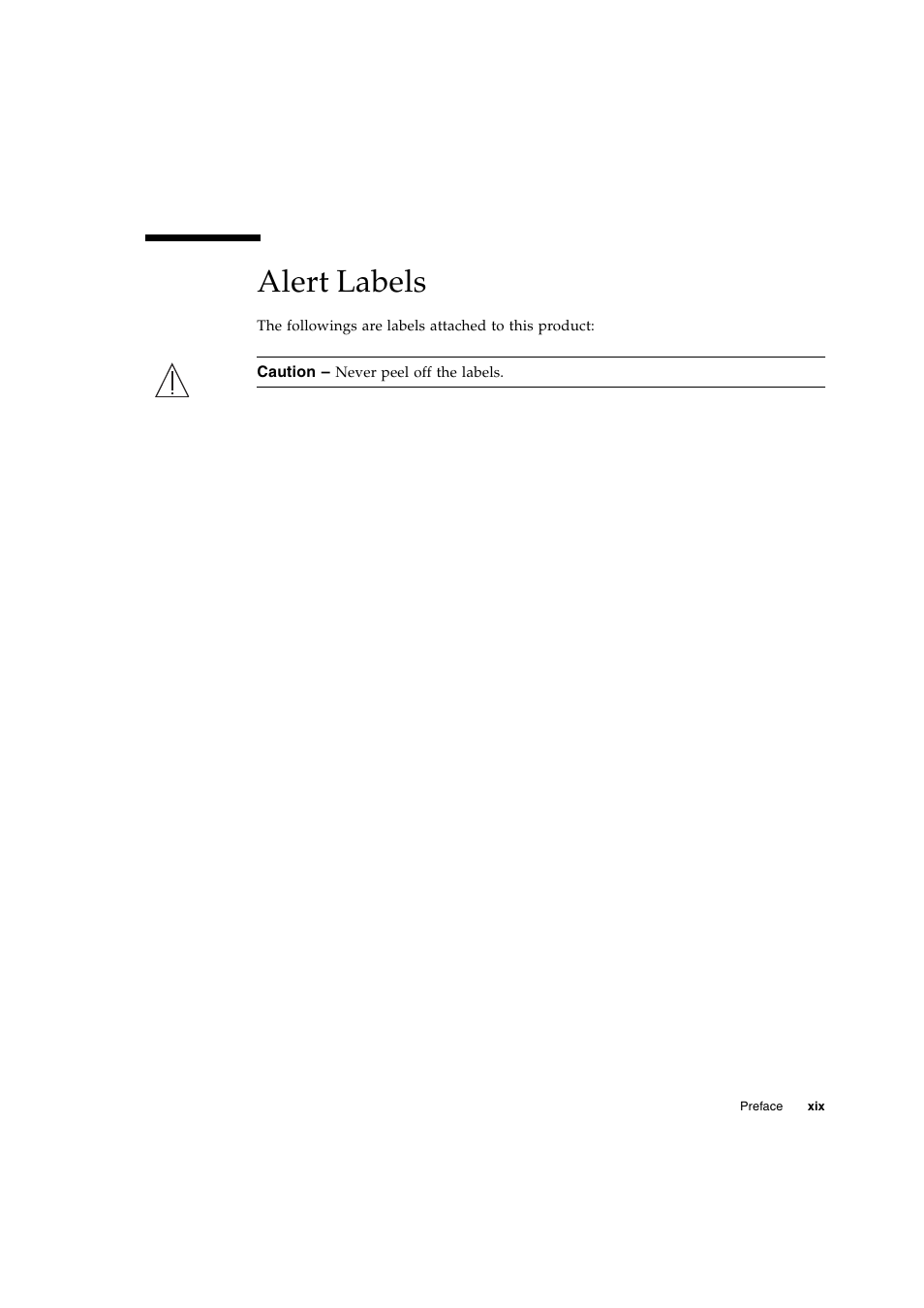 Alert labels | FUJITSU M3000 User Manual | Page 21 / 76