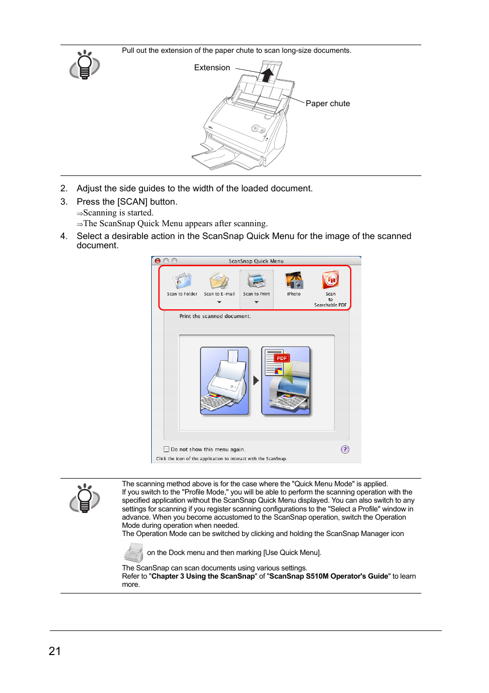 FUJITSU SCANSNAP S510M User Manual | Page 22 / 35