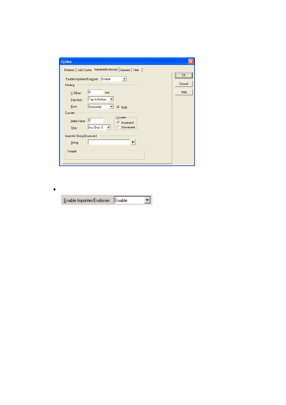 Imprinter (endorser) | FUJITSU 32 User Manual | Page 46 / 165