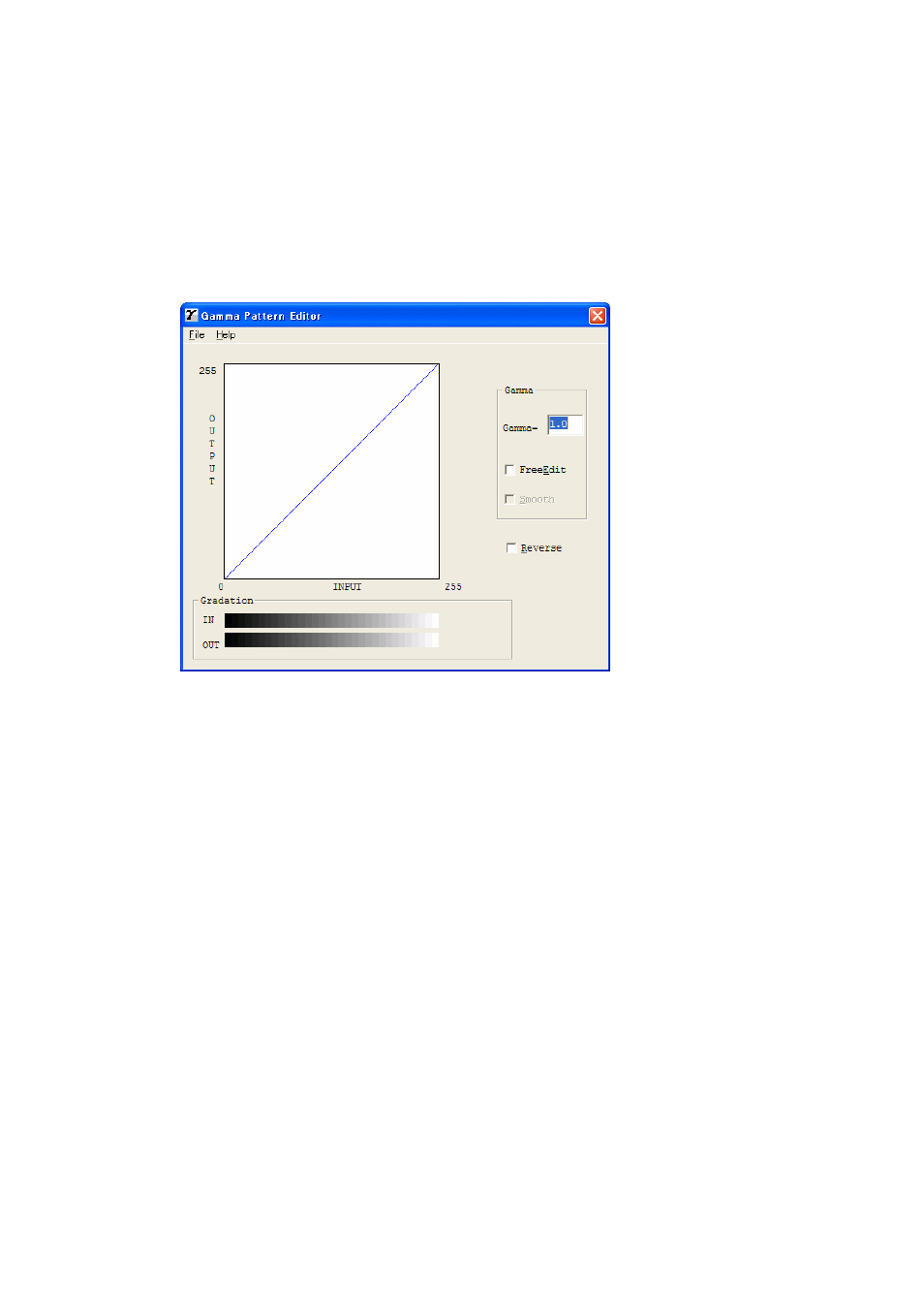 Using the gamma pattern editor, Start-up | FUJITSU 32 User Manual | Page 83 / 165