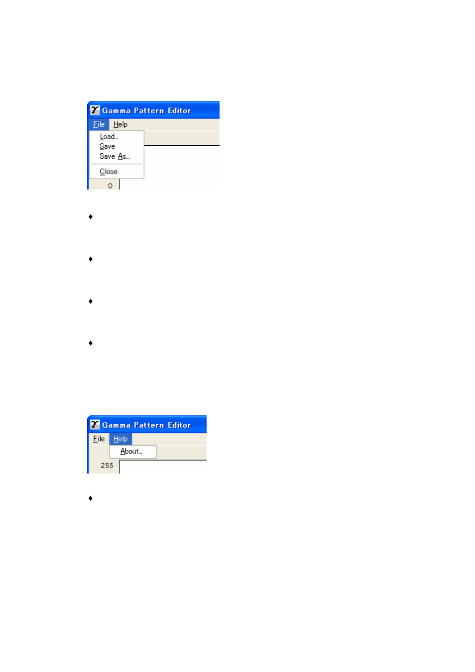 [file] menu, [help] menu | FUJITSU 32 User Manual | Page 84 / 165