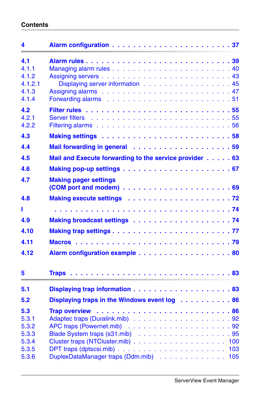FUJITSU ServerView V6.00 User Manual | Page 4 / 174