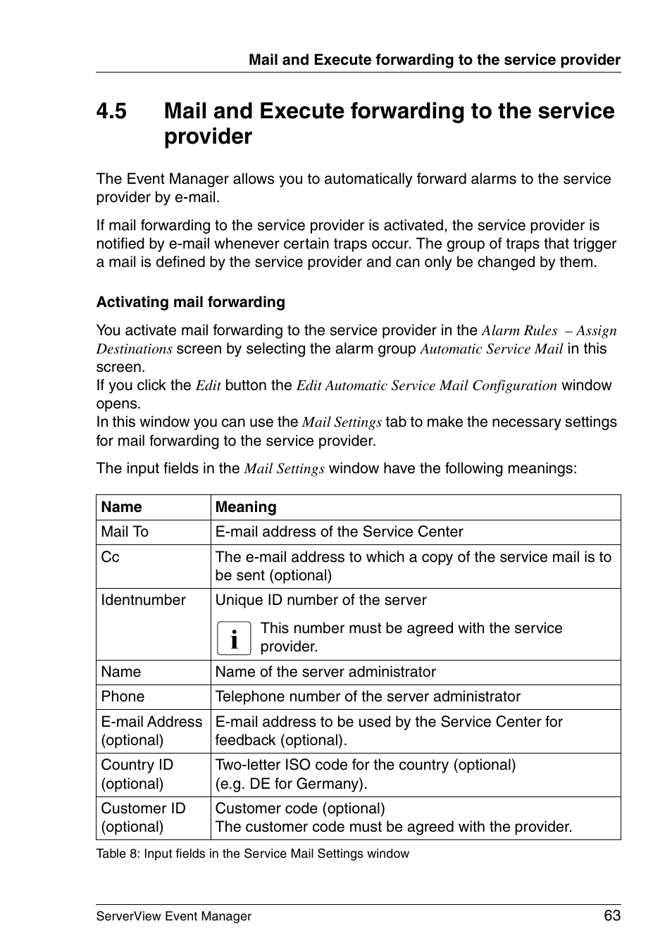 FUJITSU ServerView V6.00 User Manual | Page 63 / 174
