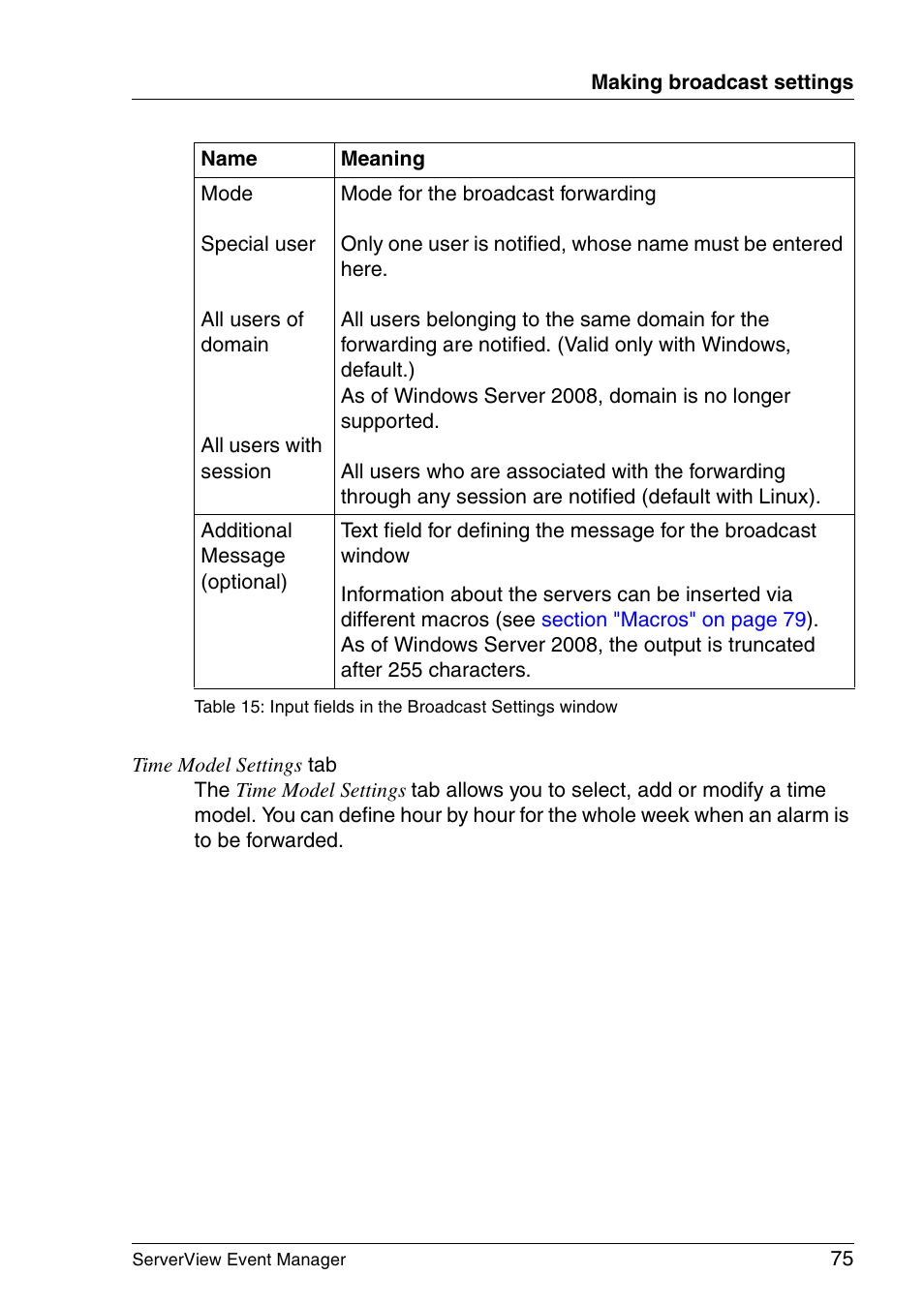 FUJITSU ServerView V6.00 User Manual | Page 75 / 174