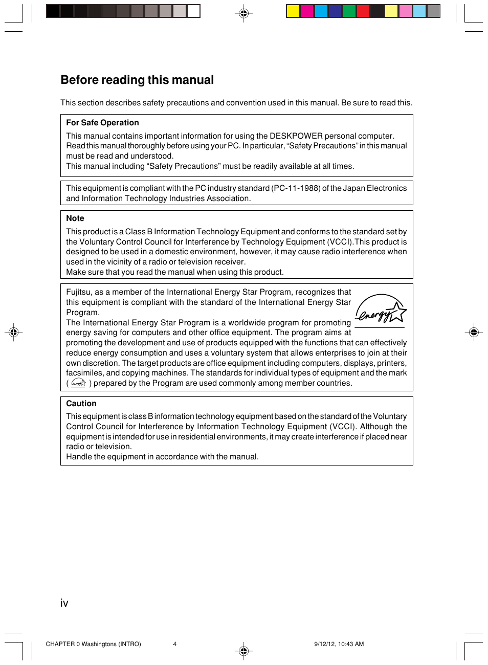 Before reading this manual | FUJITSU P300 User Manual | Page 4 / 56