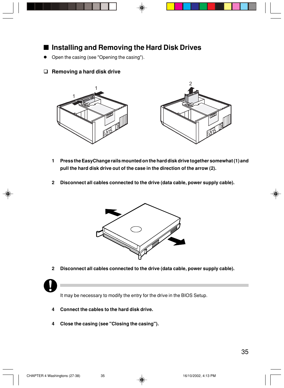 Installing and removing the hard disk drives | FUJITSU P300 User Manual | Page 49 / 56