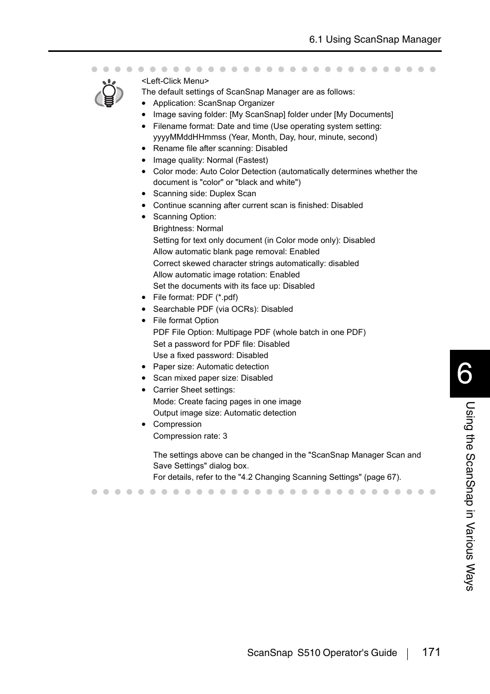 171 using the scansnap in v a rious w a ys | FUJITSU ScanSnap S510 User Manual | Page 191 / 287