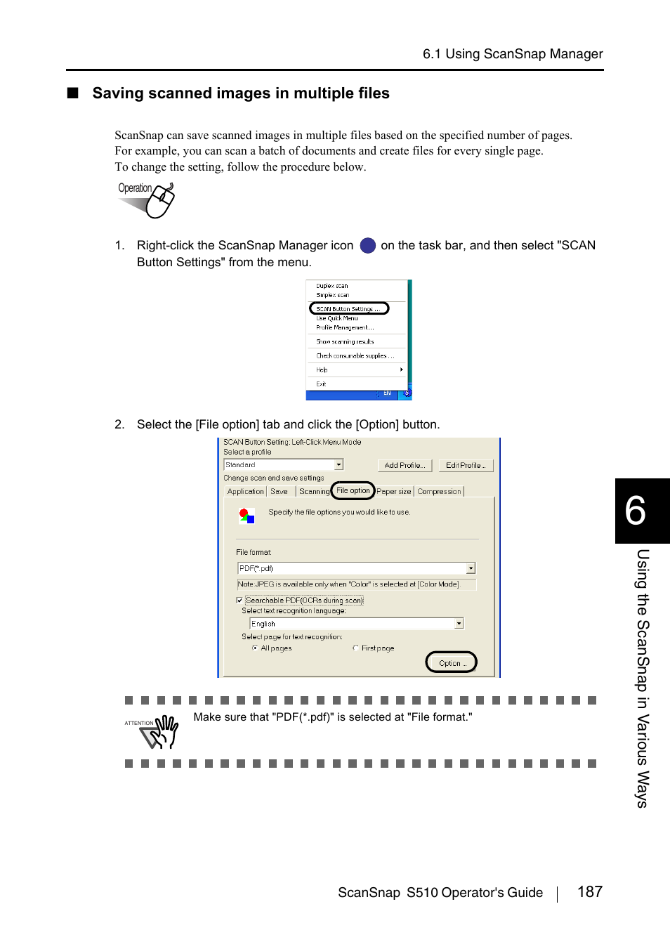FUJITSU ScanSnap S510 User Manual | Page 207 / 287