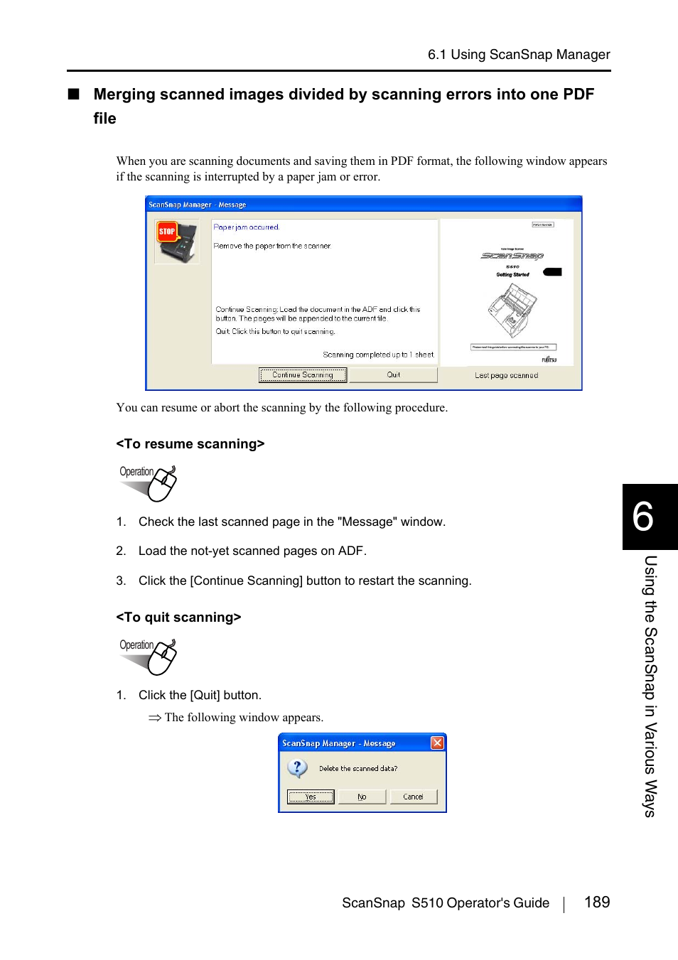 FUJITSU ScanSnap S510 User Manual | Page 209 / 287
