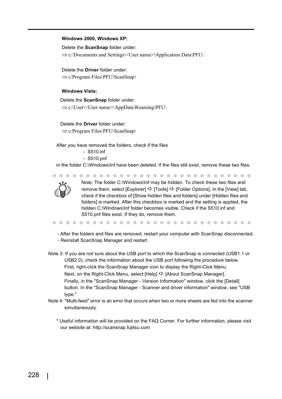 FUJITSU ScanSnap S510 User Manual | Page 248 / 287