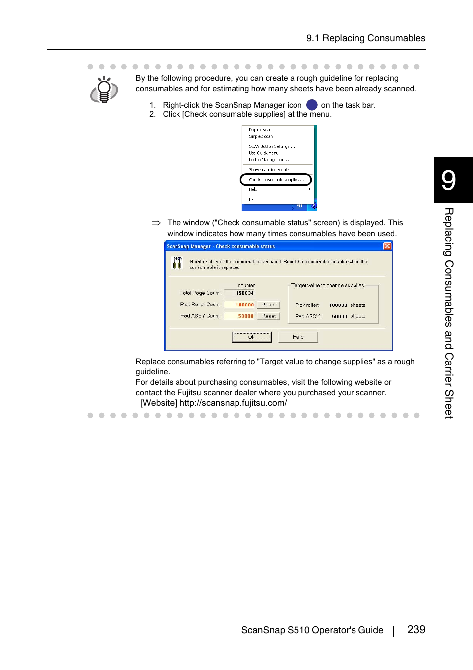 FUJITSU ScanSnap S510 User Manual | Page 259 / 287
