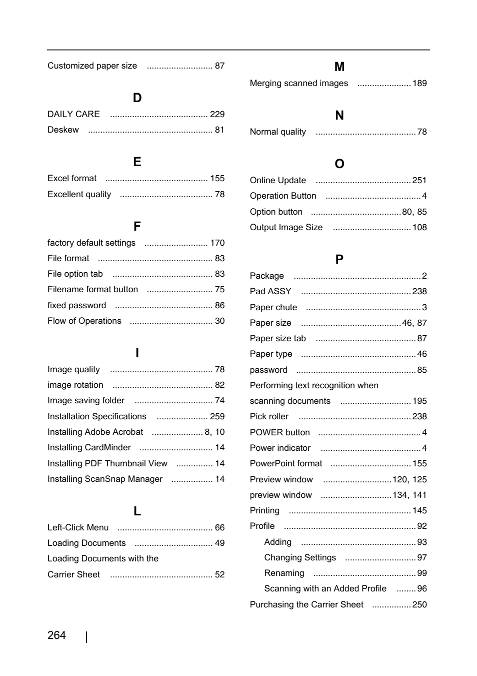 FUJITSU ScanSnap S510 User Manual | Page 284 / 287