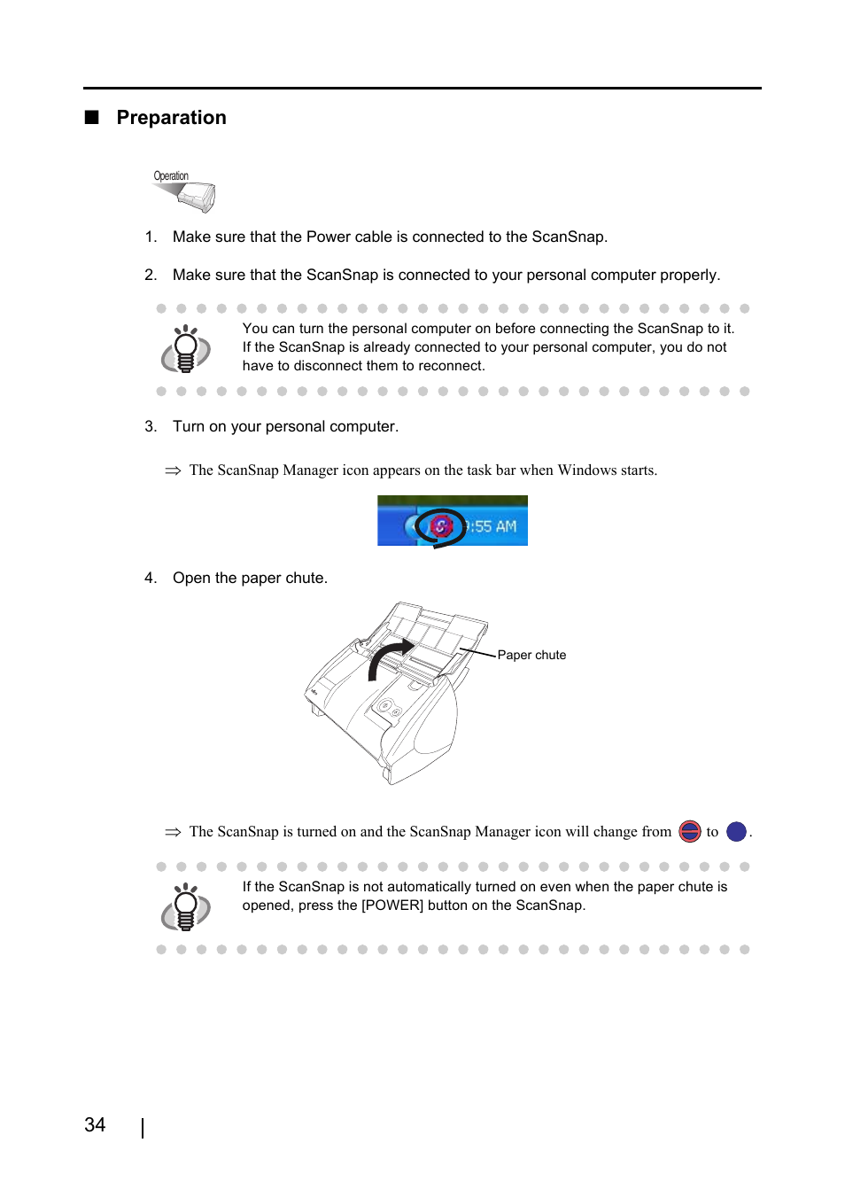 34 ■ preparation | FUJITSU ScanSnap S510 User Manual | Page 54 / 287