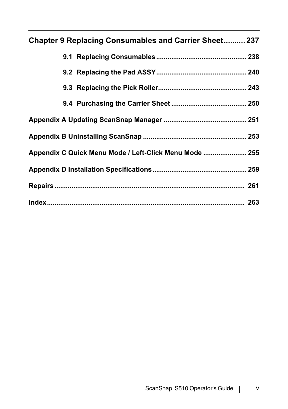 FUJITSU ScanSnap S510 User Manual | Page 7 / 287