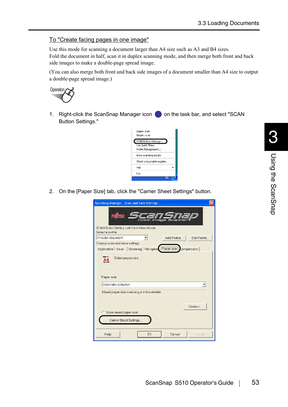 FUJITSU ScanSnap S510 User Manual | Page 73 / 287