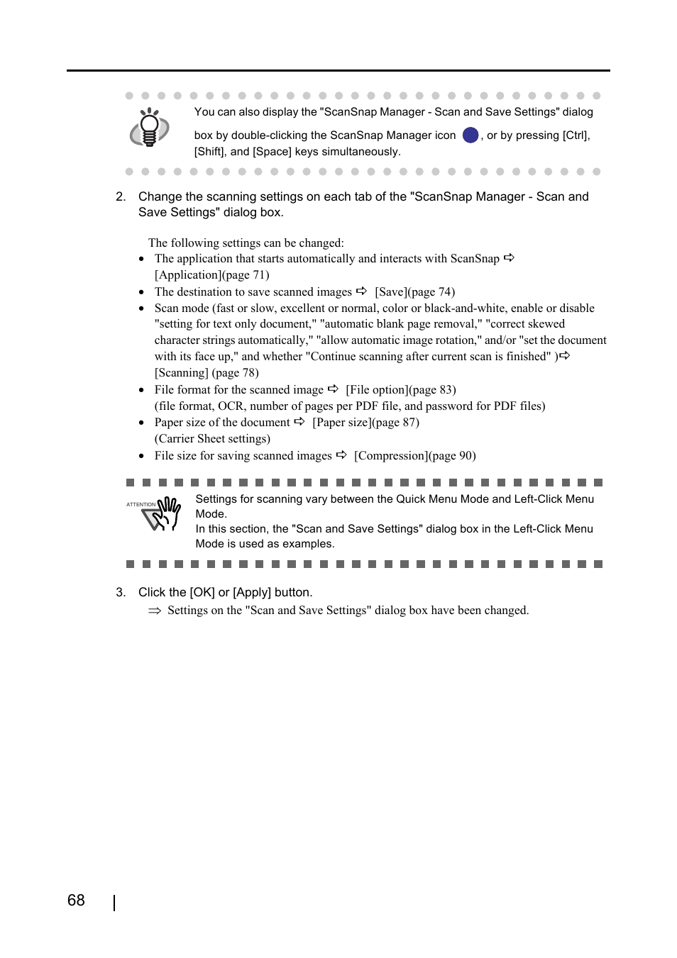 FUJITSU ScanSnap S510 User Manual | Page 88 / 287