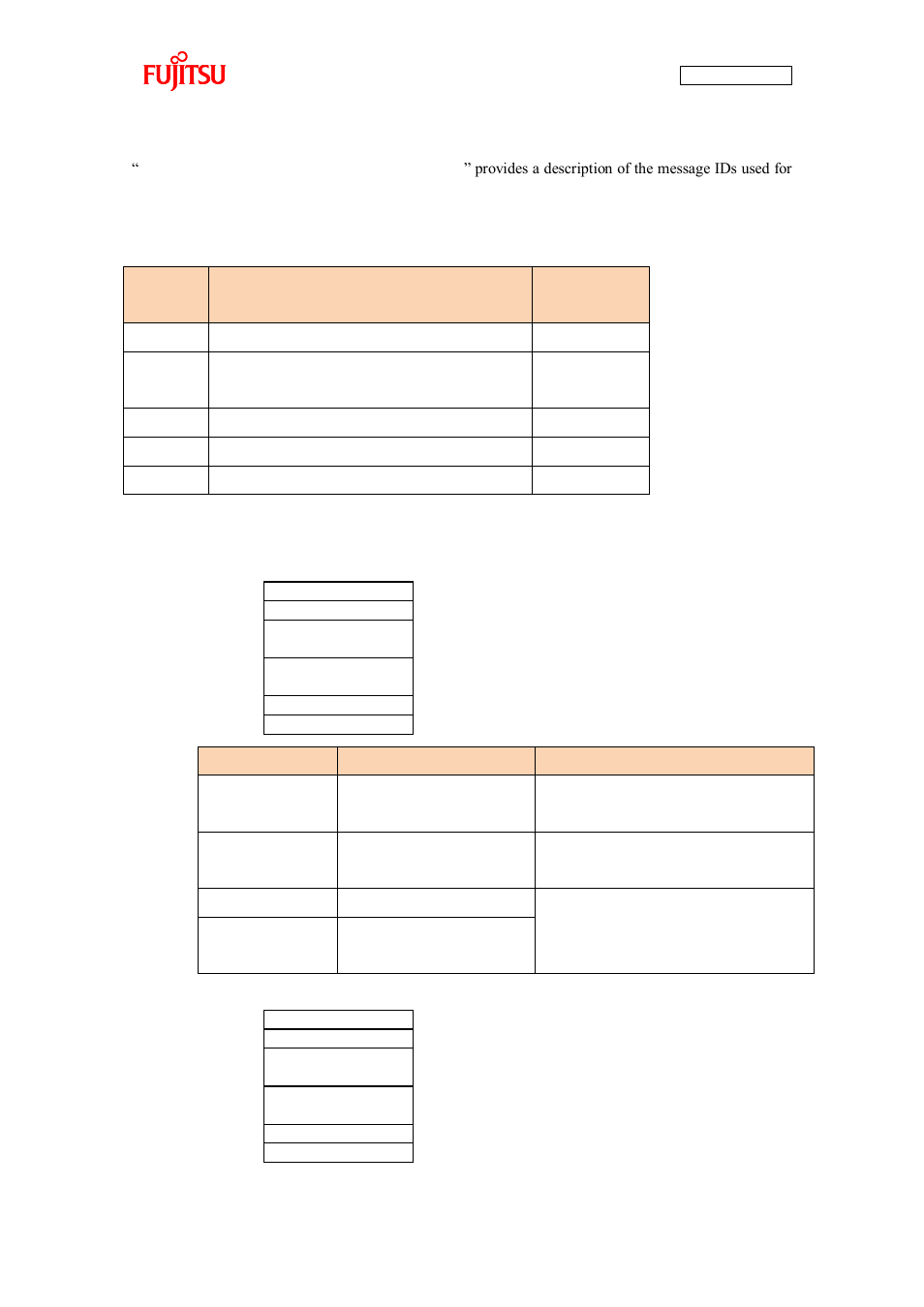 Table 5-4 can message ids in the sample program | FUJITSU CAN-Motor Board MB91F267N User Manual | Page 96 / 104