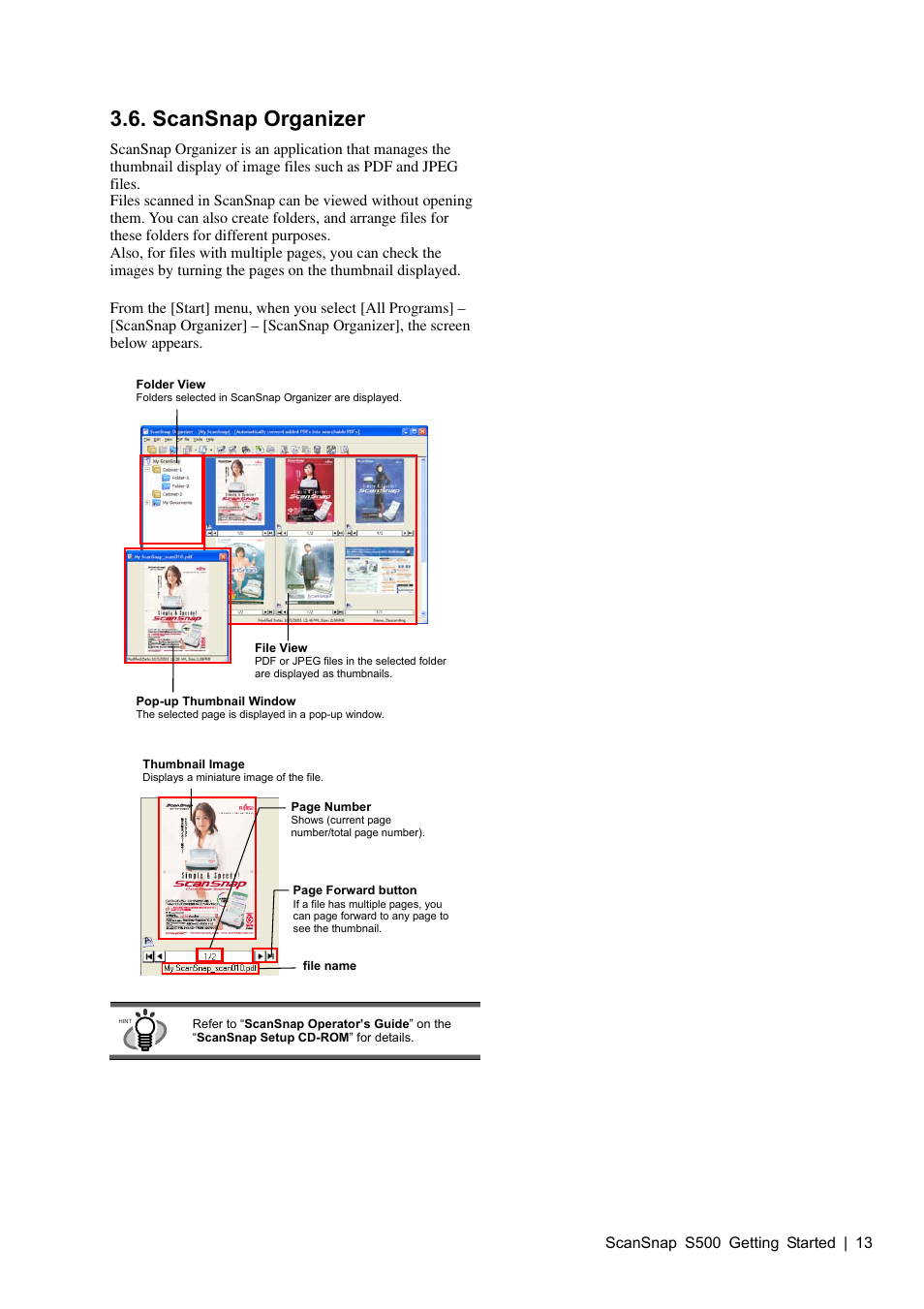 Scansnap organizer | FUJITSU S500 User Manual | Page 15 / 25