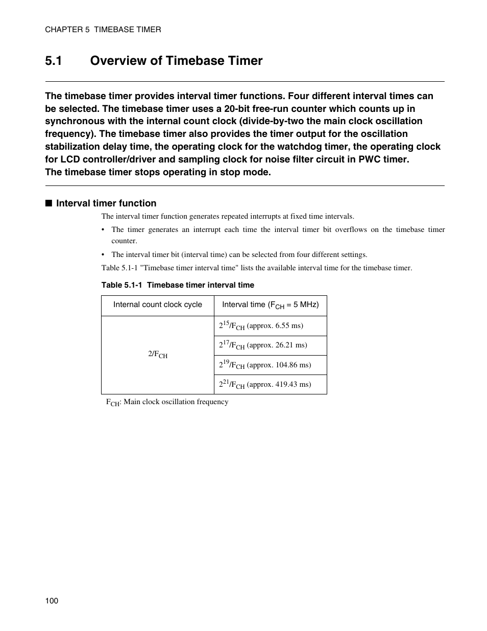 1 overview of timebase timer, Overview of timebase timer | FUJITSU Semiconductor Controller MB89950/950A User Manual | Page 114 / 318