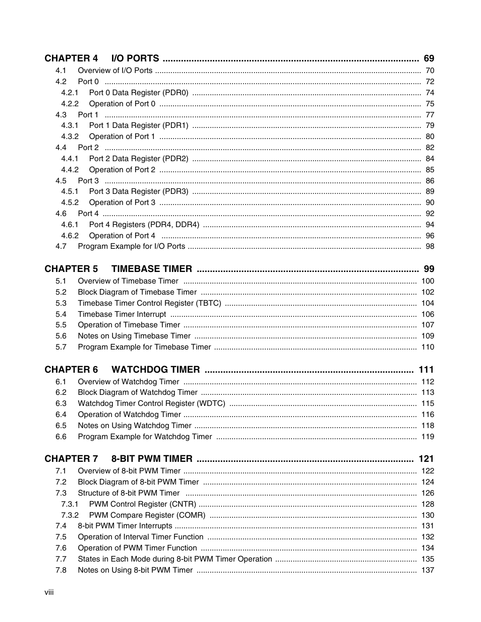 FUJITSU Semiconductor Controller MB89950/950A User Manual | Page 12 / 318
