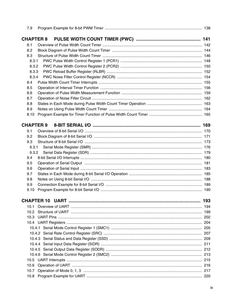 FUJITSU Semiconductor Controller MB89950/950A User Manual | Page 13 / 318