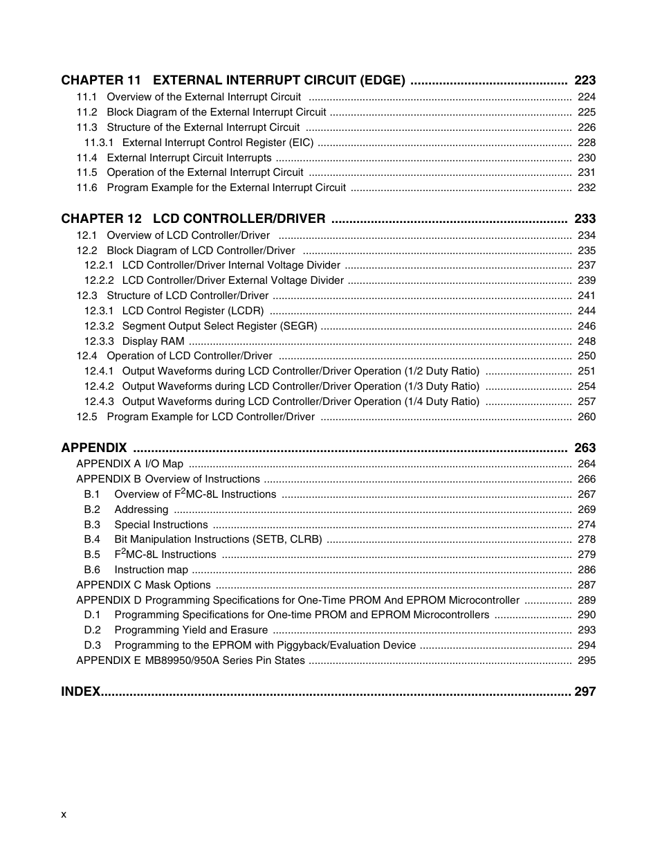 FUJITSU Semiconductor Controller MB89950/950A User Manual | Page 14 / 318