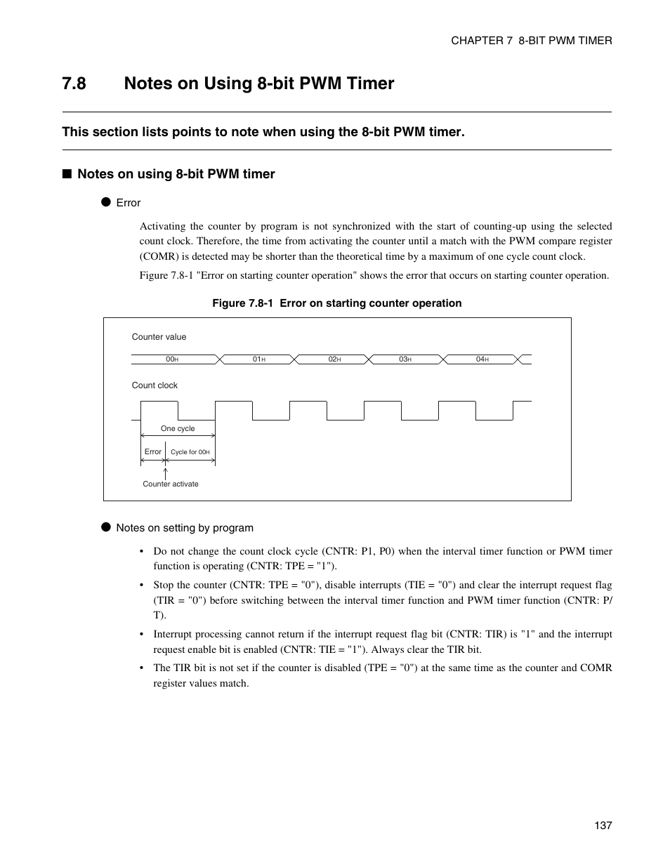 8 notes on using 8-bit pwm timer, Notes on using 8-bit pwm timer, 8 "no | FUJITSU Semiconductor Controller MB89950/950A User Manual | Page 151 / 318
