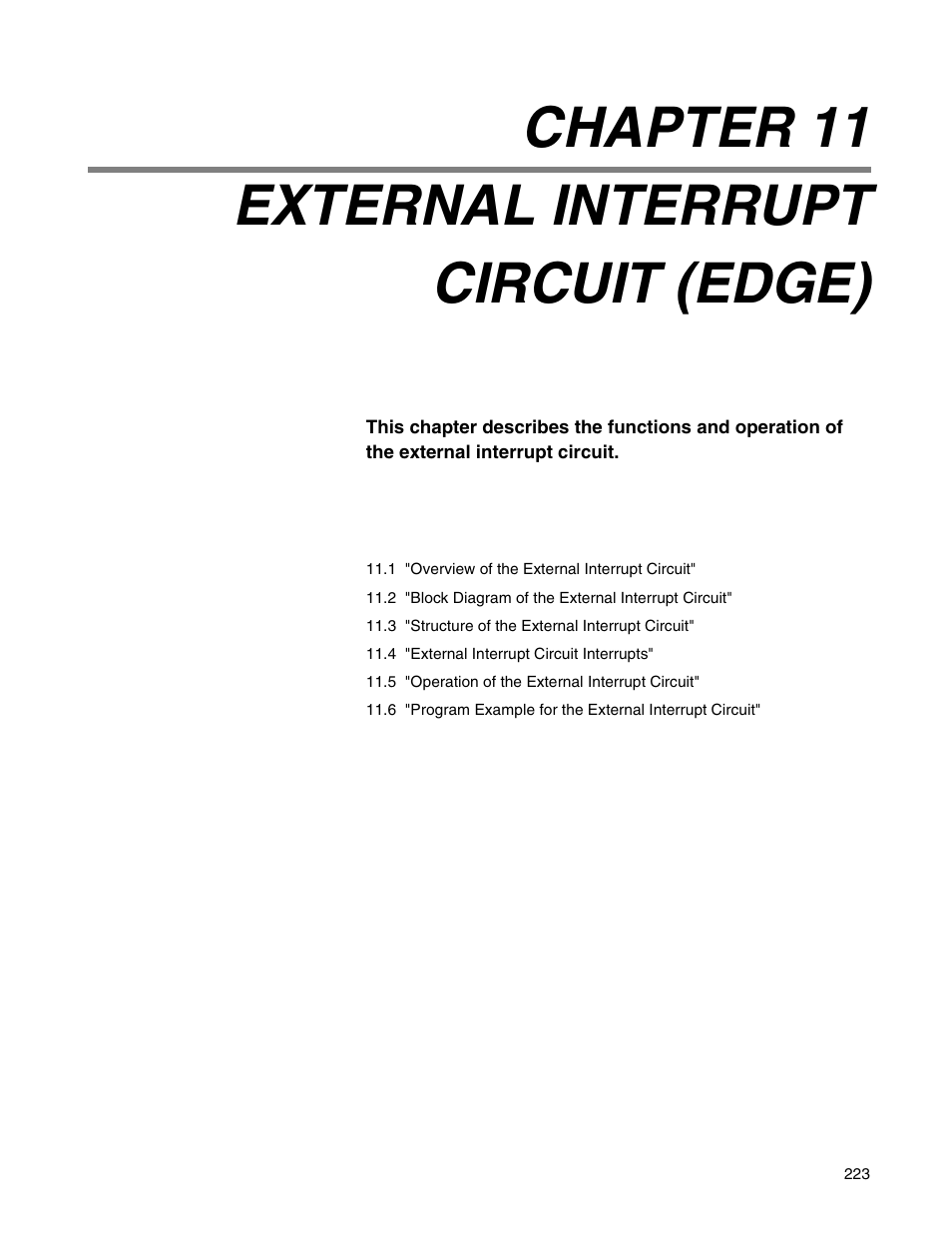 Chapter 11 external interrupt circuit (edge), 11 "e | FUJITSU Semiconductor Controller MB89950/950A User Manual | Page 237 / 318