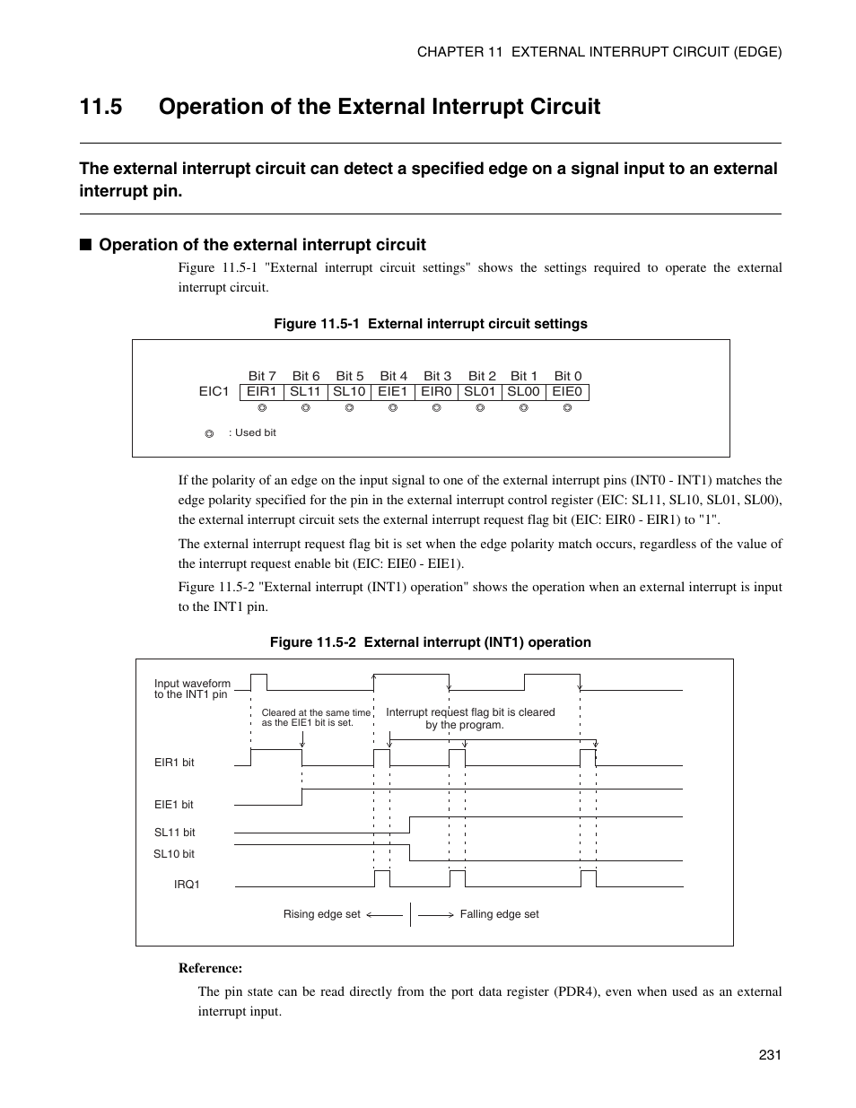 5 operation of the external interrupt circuit, 5 "o | FUJITSU Semiconductor Controller MB89950/950A User Manual | Page 245 / 318