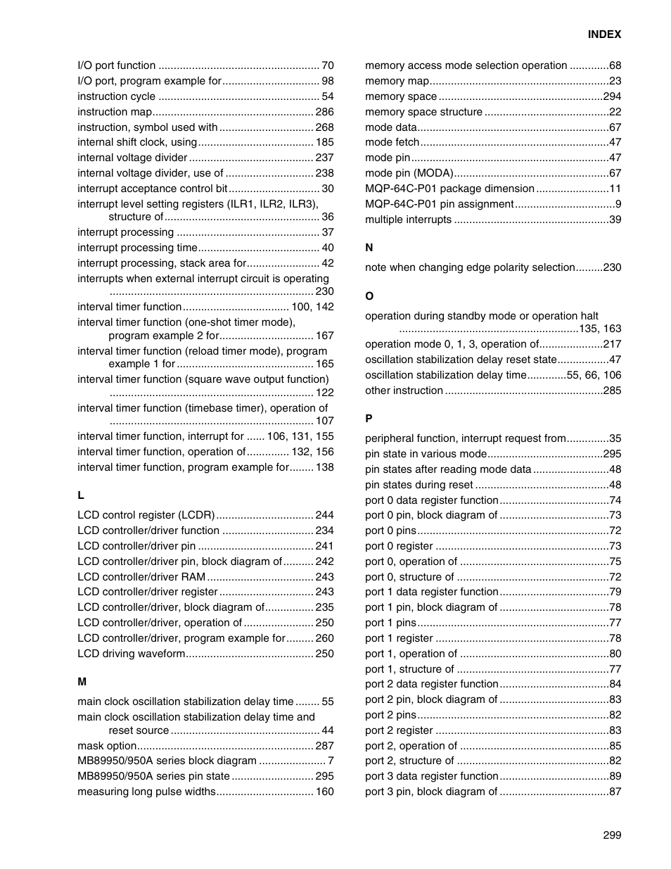 FUJITSU Semiconductor Controller MB89950/950A User Manual | Page 313 / 318
