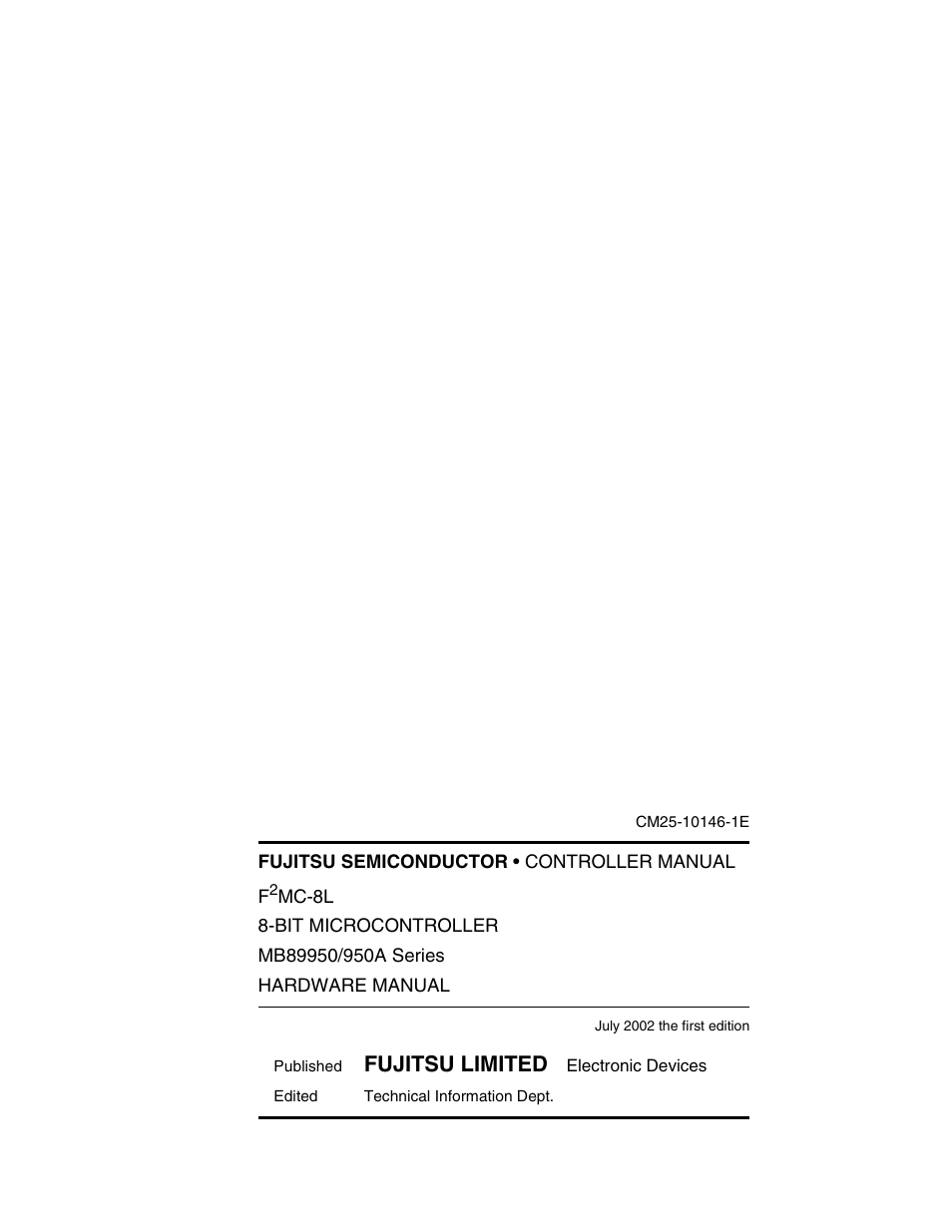 Fujitsu limited | FUJITSU Semiconductor Controller MB89950/950A User Manual | Page 317 / 318