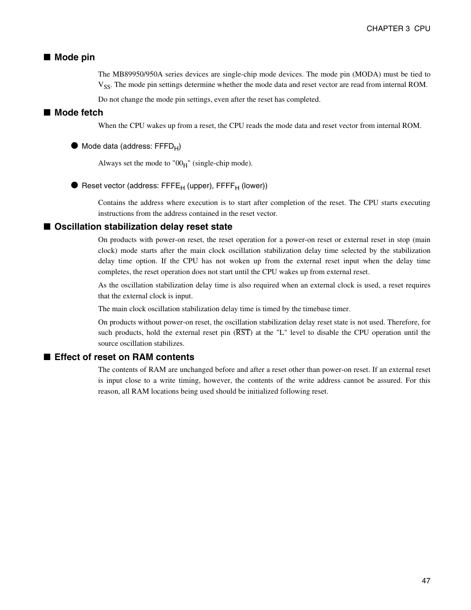 FUJITSU Semiconductor Controller MB89950/950A User Manual | Page 61 / 318