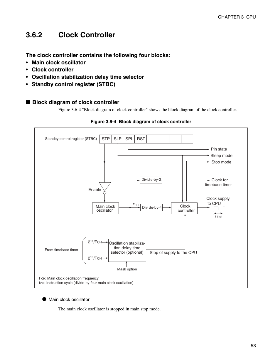 2 clock controller, Clock controller | FUJITSU Semiconductor Controller MB89950/950A User Manual | Page 67 / 318