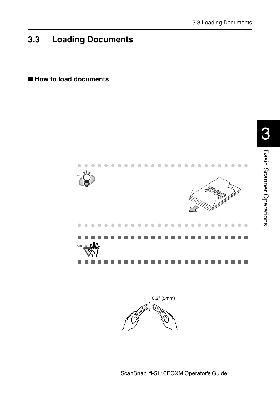 3 loading documents, How to load documents, Back bac k | FUJITSU fi-5110EOXM User Manual | Page 45 / 121